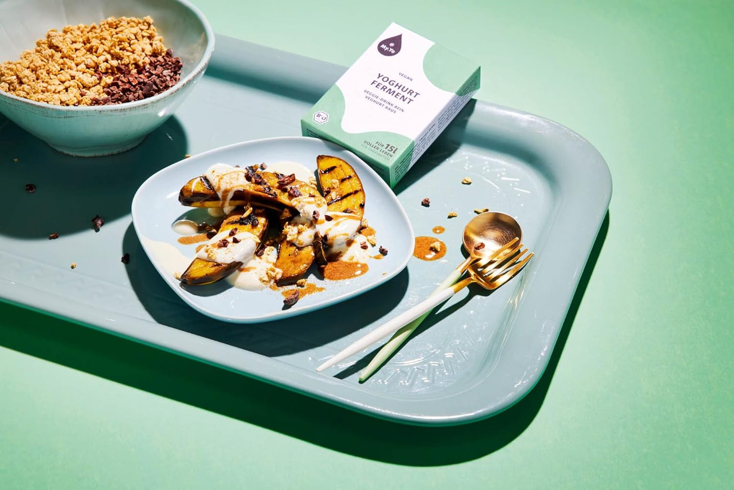 Bio Joghurtferment Vegan – 6x5g – Starterkulturen für 30L Joghurt na bazie roślin – ohne tierische Zusätze – Certyfikat DE-ÖKO-013