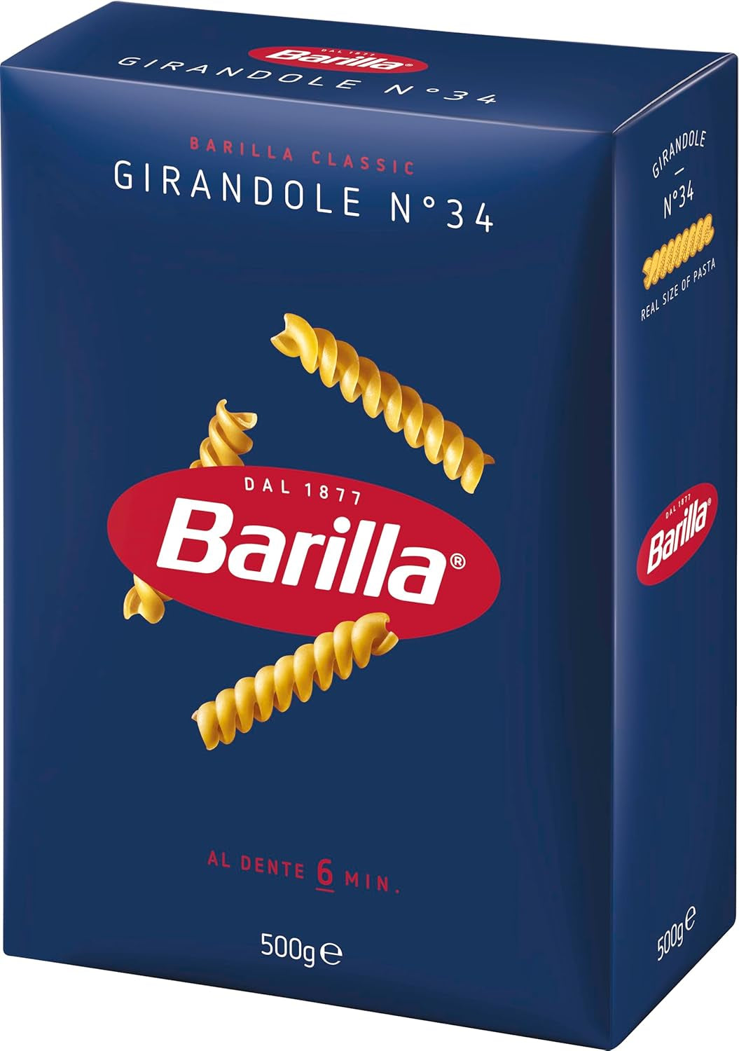 Pasta Barilla Classic Girandole nr. 34, z wysokiej jakości pszenicy durum, zawsze al dente (1 x 500g)