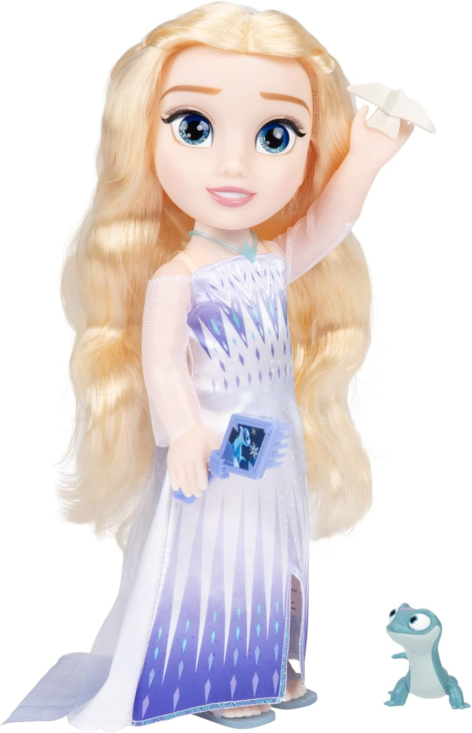 Disney Die Eiskönigin Singende ELSA Królowa Śniegu Puppe 35 cm, śpiewa „Pokaż się”, w zestawie akcesoria do dodatkowej zabawy, idealny dla dziewczynek od 3 lat Biało-niebieski