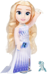 Disney Die Eiskönigin Singende ELSA Królowa Śniegu Puppe 35 cm, śpiewa „Pokaż się”, w zestawie akcesoria do dodatkowej zabawy, idealny dla dziewczynek od 3 lat Biało-niebieski