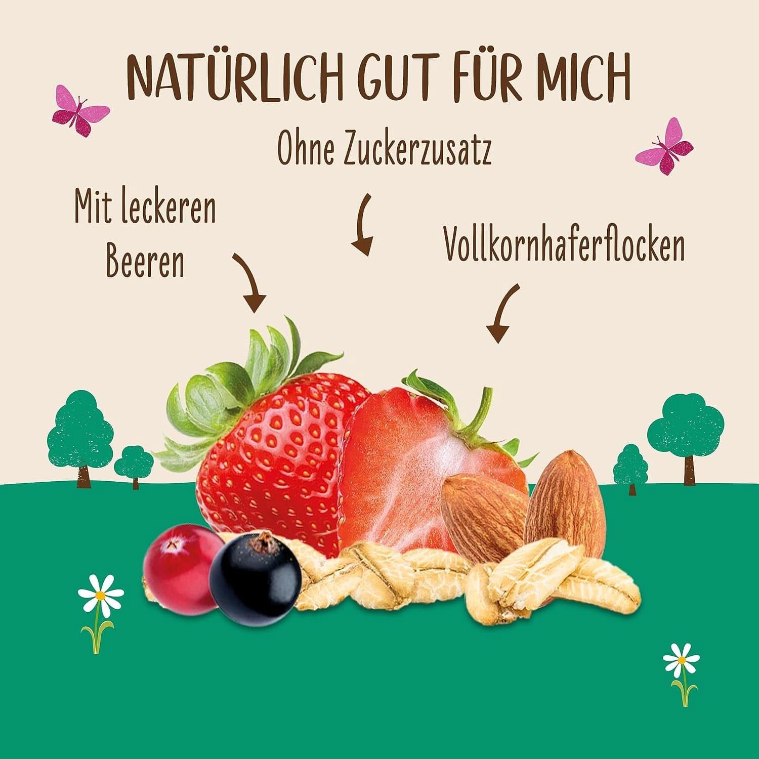 Allos, niesłodzone musli jagodowe, opakowanie 5 x 500 gram Płatki Naty Shop