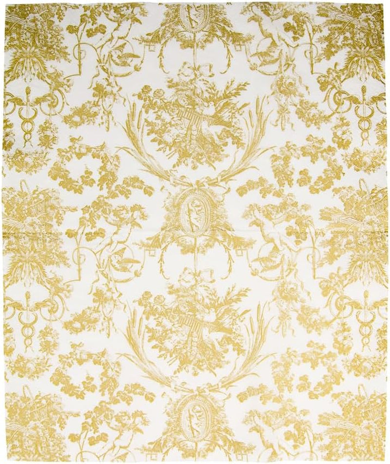 Șervețele de toaletă romantice, culori aurii, 15 bucăți per pachet