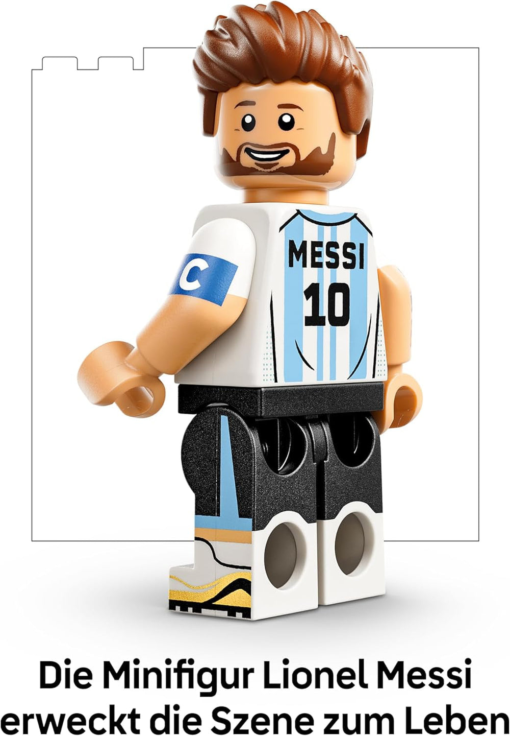LEGO Editions Lionel Messi – Fußball-Highlights Spielzeug - 3D Modellbau mit Minifigur zum Sammeln - Kinderzimmer Deko - Geschenk für Jungen, Mädchen ab 10 Jahren und Erwachsene Sportfans - 43011