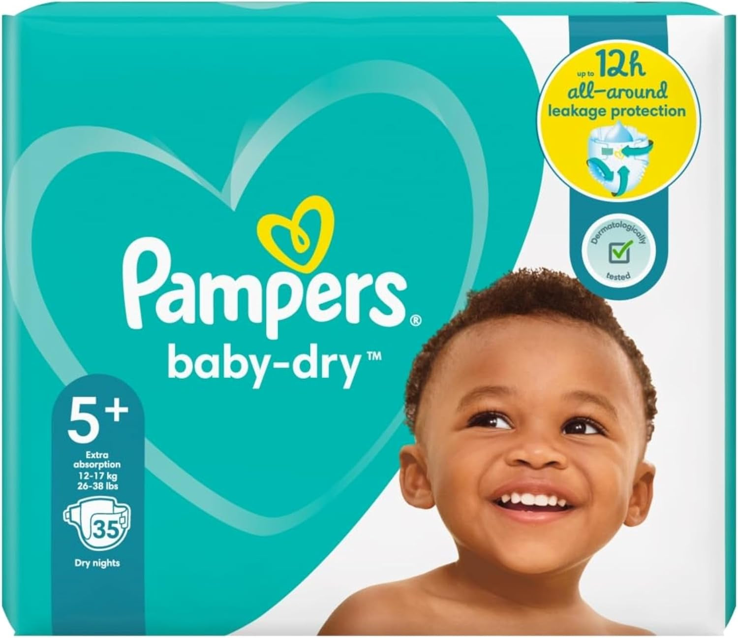 Pieluszki Pampers 81657566 Spodnie Baby-Dry, białe