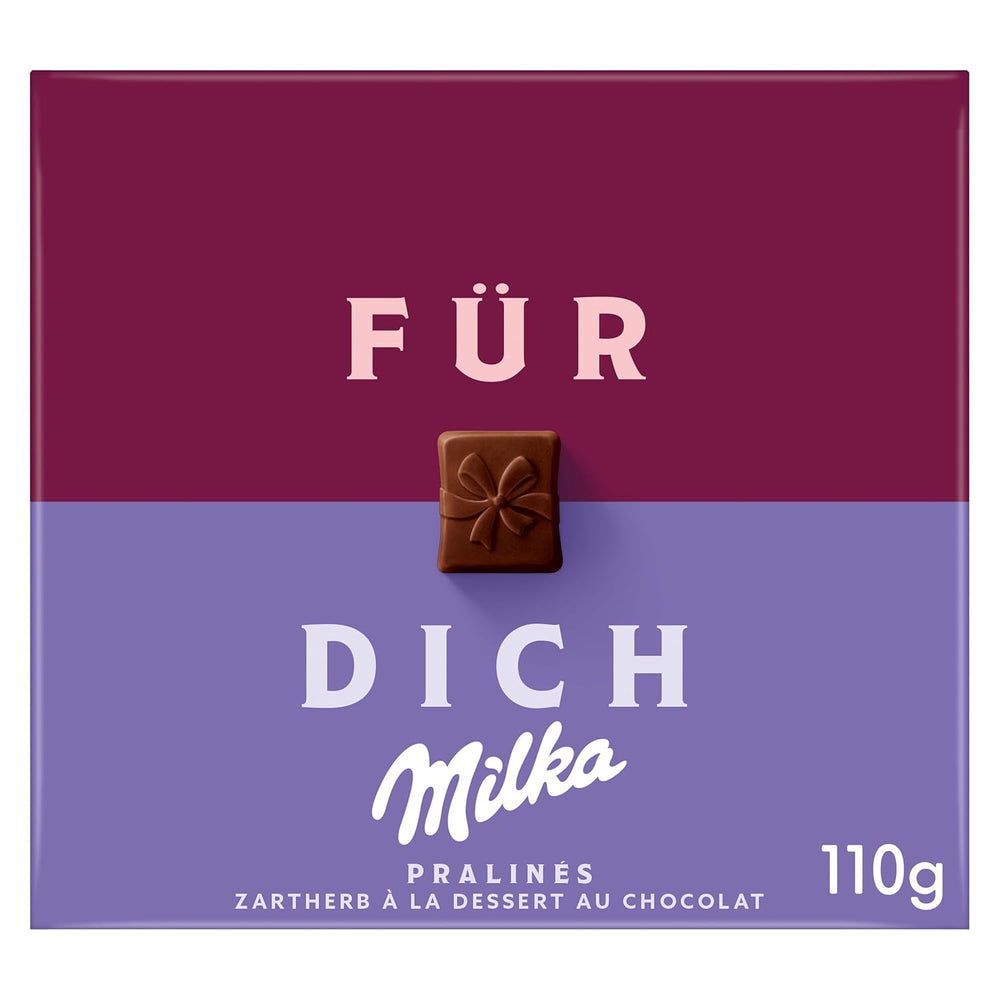 Praline Milka For You – Alpejska czekolada mleczna z delikatnym nadzieniem kakaowym – 10 x 110g