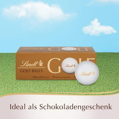 Lindt Schokolade - Golfbälle | 110 G | Drei Golfbälle Aus Lindt Vollmilch-Schokolade Mit Nougatcremefüllung Und Waffelstückchen | Pralinengeschenk | Geschenk Für Golfer | Schokoladengeschenk Naty Shop