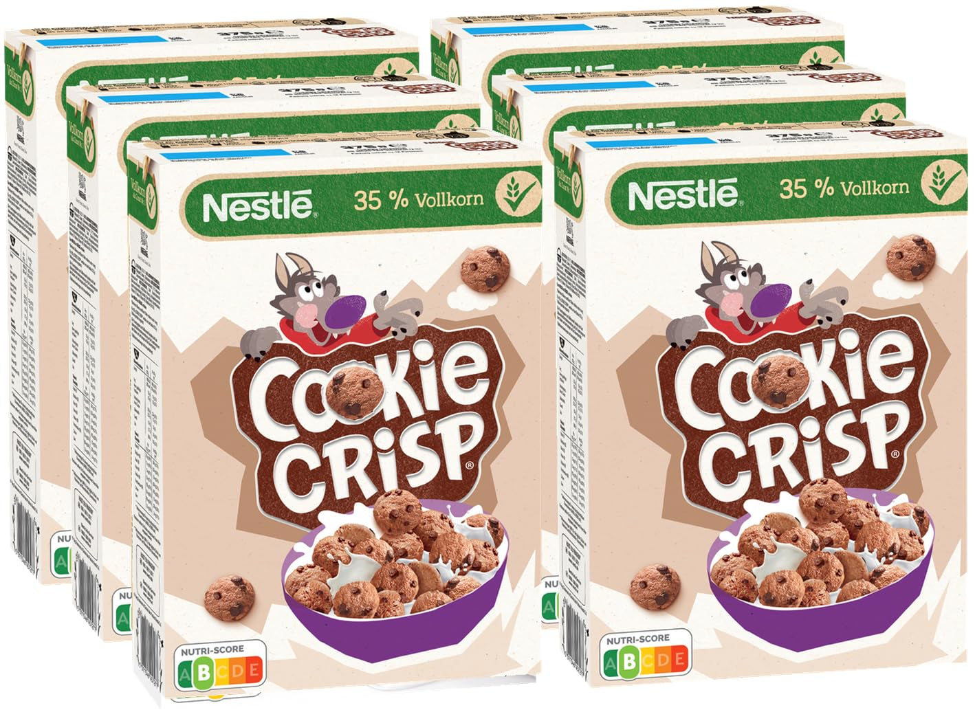 Nestlé Cookie Crisp (+20%), Pełnoziarniste ciasteczka śniadaniowe dla dzieci, opakowanie 1 szt. (1x450g)