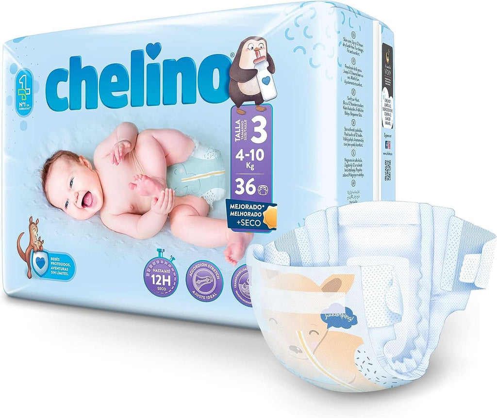 Chelino, mărimea 3 (4-10 kg), 36 scutece Mama si Copilul Naty Shop