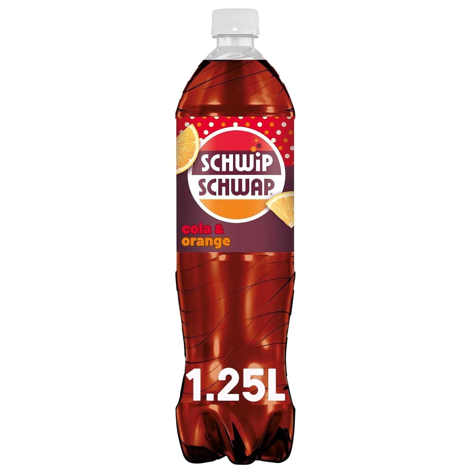 SCHWIPSCHWAP, The Original - Napój bezalkoholowy cola z kofeiną i pomarańczami, zestaw 6 x 1,25 litra Napoje bezalkoholowe Naty Shop