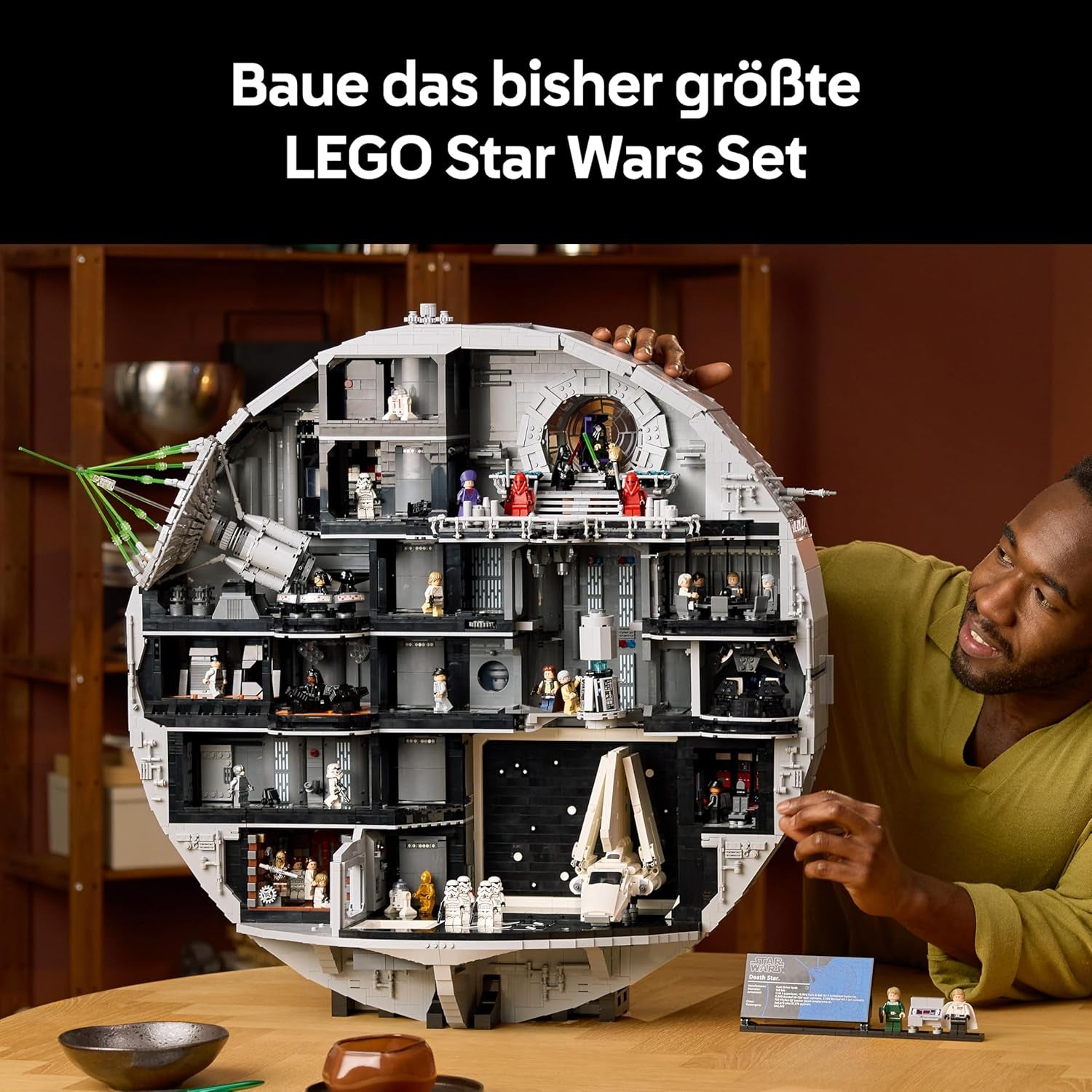 LEGO Star Wars Todesstern - Bauset für Erwachsene - Interaktives UCS-Ausstellungsmodell mit 36 ​​​​Minifiguren inkl. Luke Skywalker, Han Solo i Darth Vader – prezent dla mężczyzn, kobiet i fanów – 75419