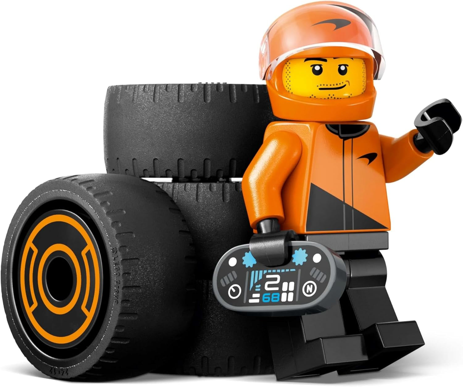 LEGO City Wyścigówka F1 z samochodem wyścigowym Mclaren — model zabawkowy Formuły 1 z samochodem wyścigowym i minifigurką — mały prezent dla chłopców i dziewcząt od 6 lat lub fanów sportów motorowych 60442 Zestawy do budowania Besuche den LEGO-Store