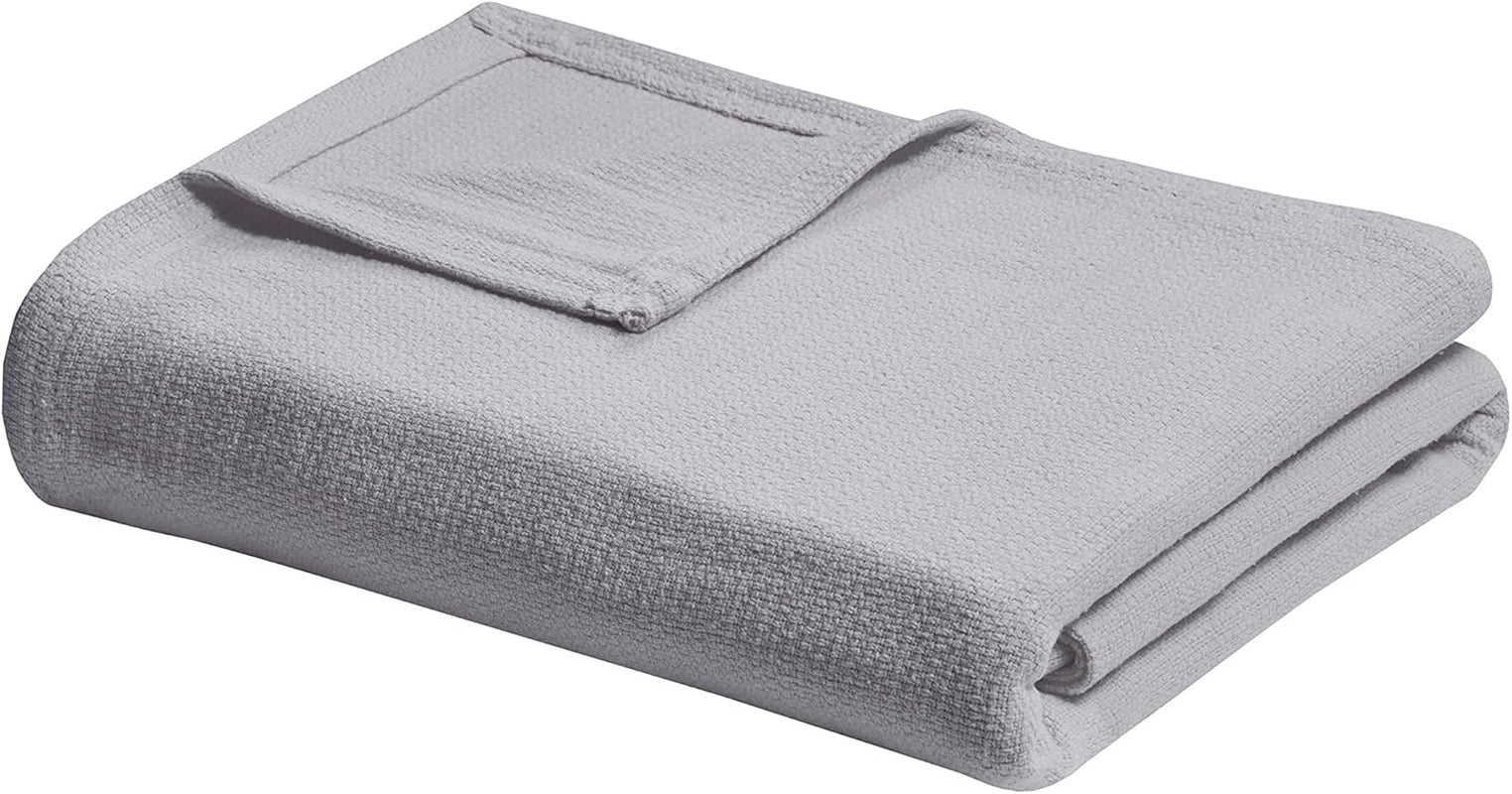 Madison Park Freshspun Wicker Twin Szary bawełniany koc i kołdry Madison Park Grey Full/Queen