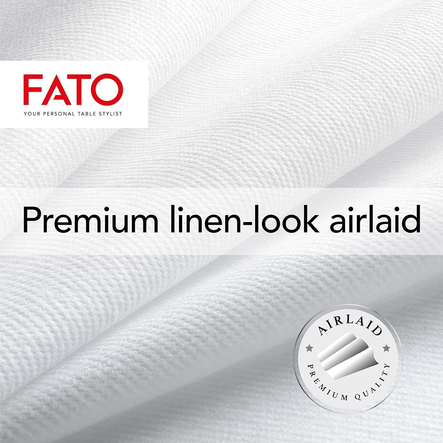 Fato - Șervețele din hârtie uscată, airlaid, efect textil, pachet cu 50 de șervețele, format 40X40 pliate în 4, Tropicana Decor