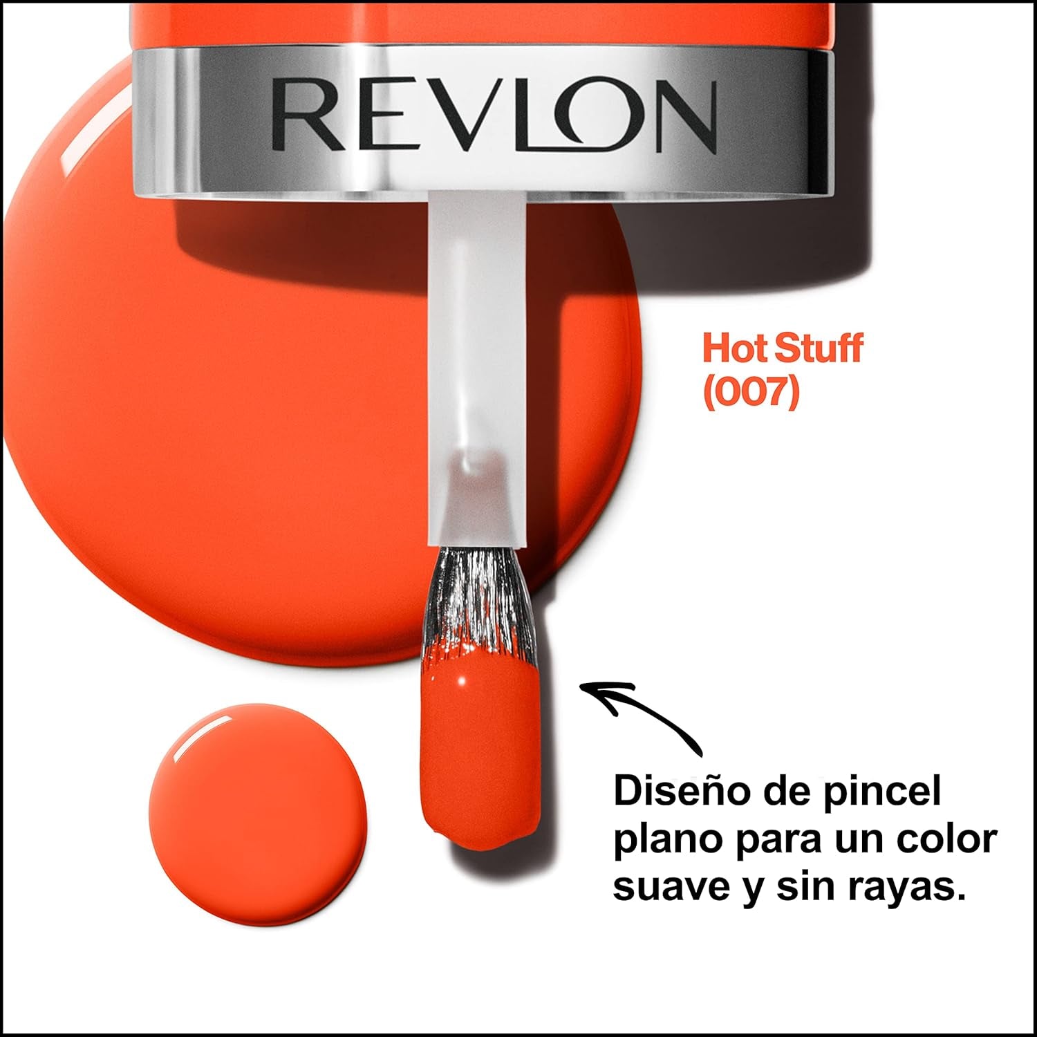 Revlon Ultra HD Snap lakier do paznokci długotrwała formuła wegańska szybkoschnąca jednowarstwowa pełne krycie kolor (8ml) Hot Stuff (007) unisex