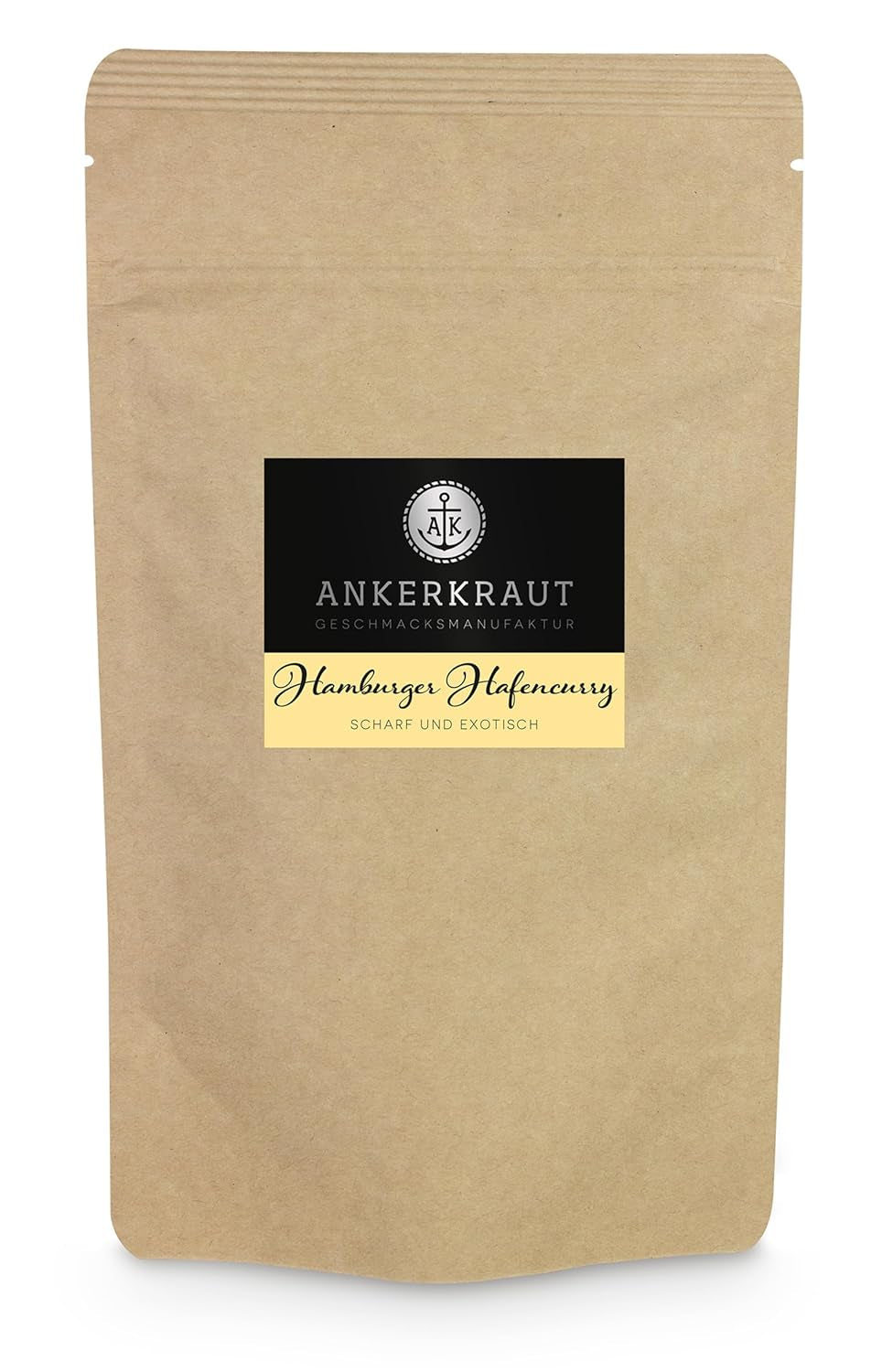 Ankerkraut Hamburger Hafencurry, Curry Gewürz ohne Salz, lecker würzen, einfach kochen, 150 g im aromadichten Beutel