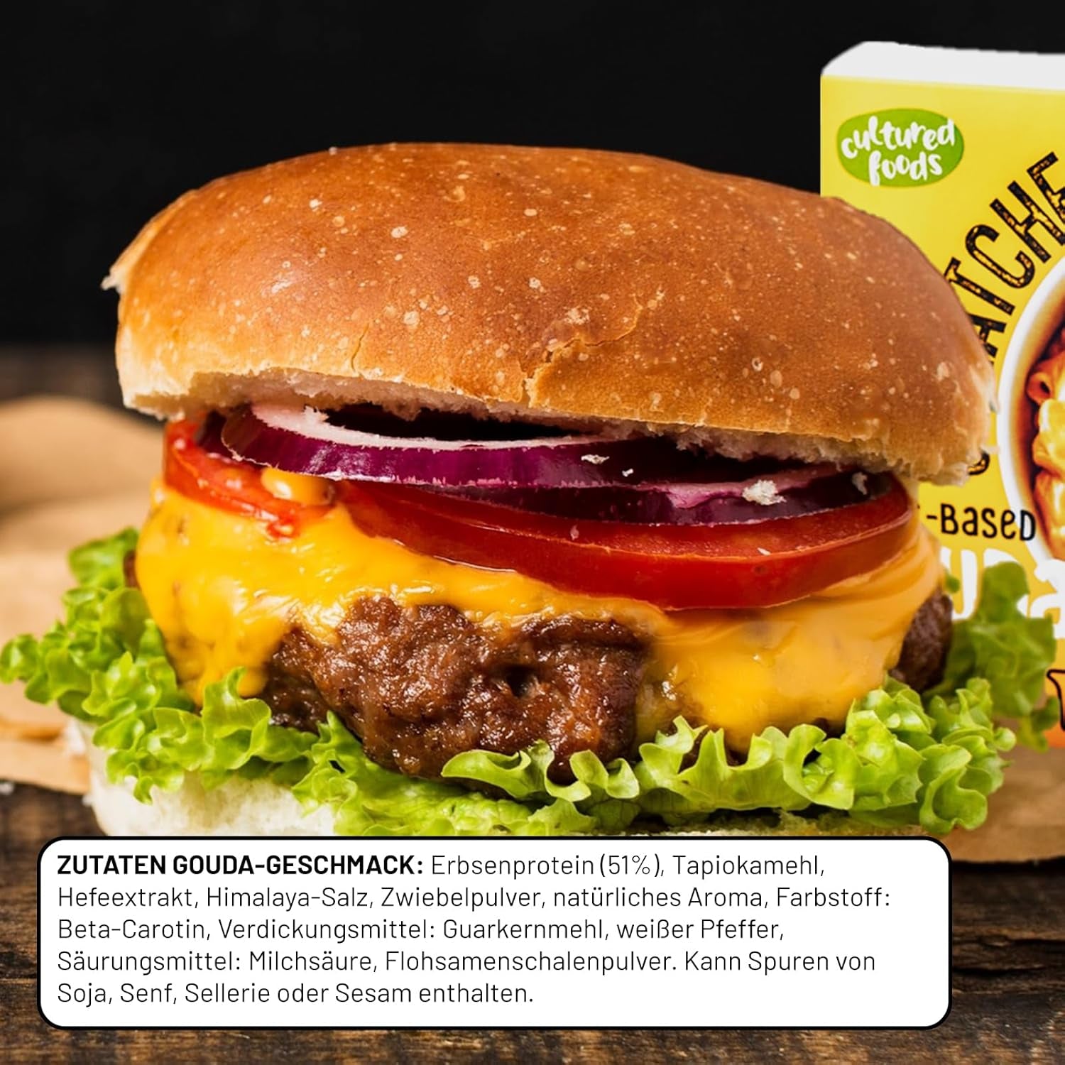 Pokarmy hodowlane Wegańskie Käse Käseersatz Laktosefrei Glutenfrei Zestaw 2-er Gouda i Cheddar CHEATCHEEZ