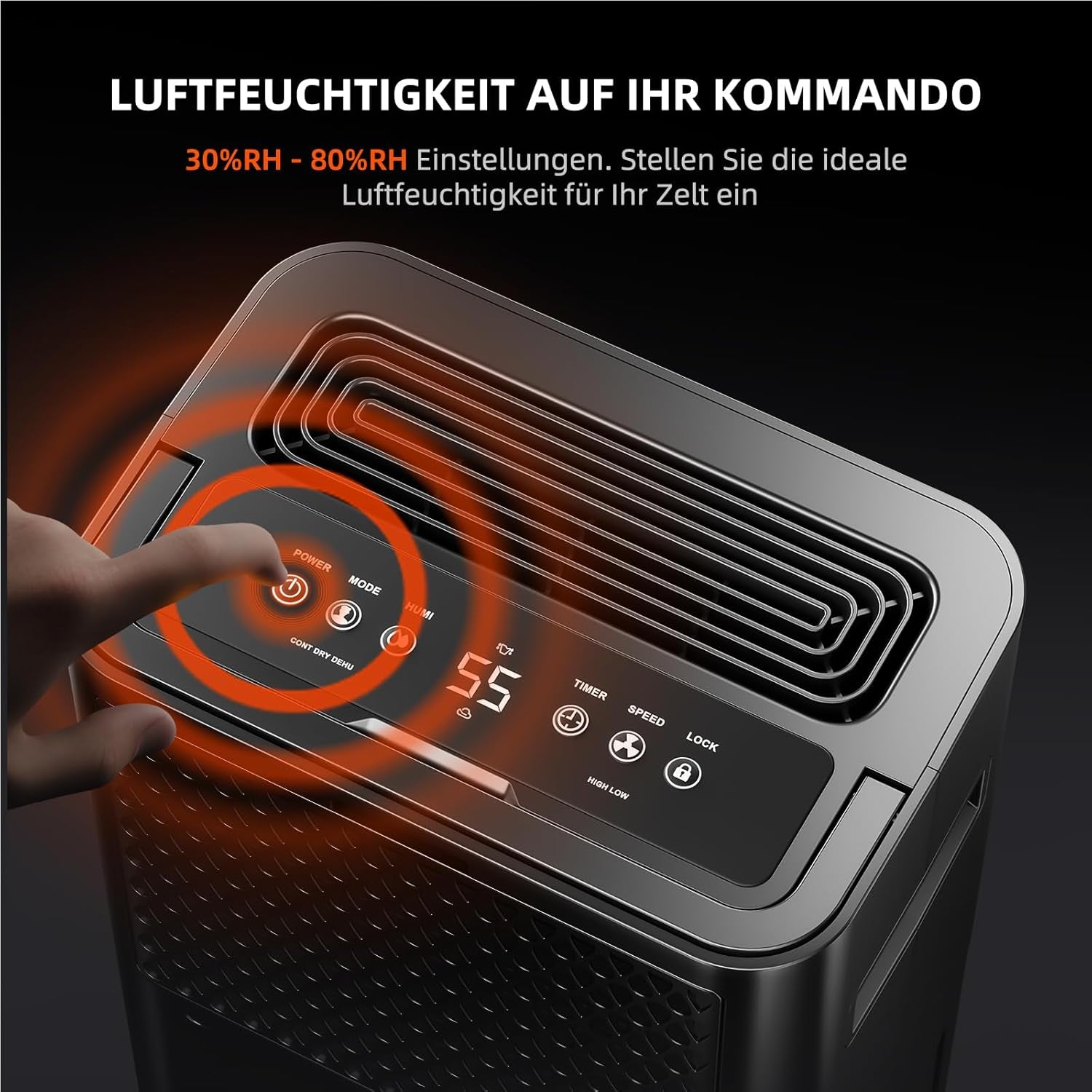 Osuszacz SPIDER FARMER, Osuszacz do roślin 12L z kontrolą wilgotności, Sterowanie aplikacją, Funkcja timera 24-godzinnego do namiotów uprawowych, Elektryczny osuszacz do ogrodów, mieszkań i piwnic