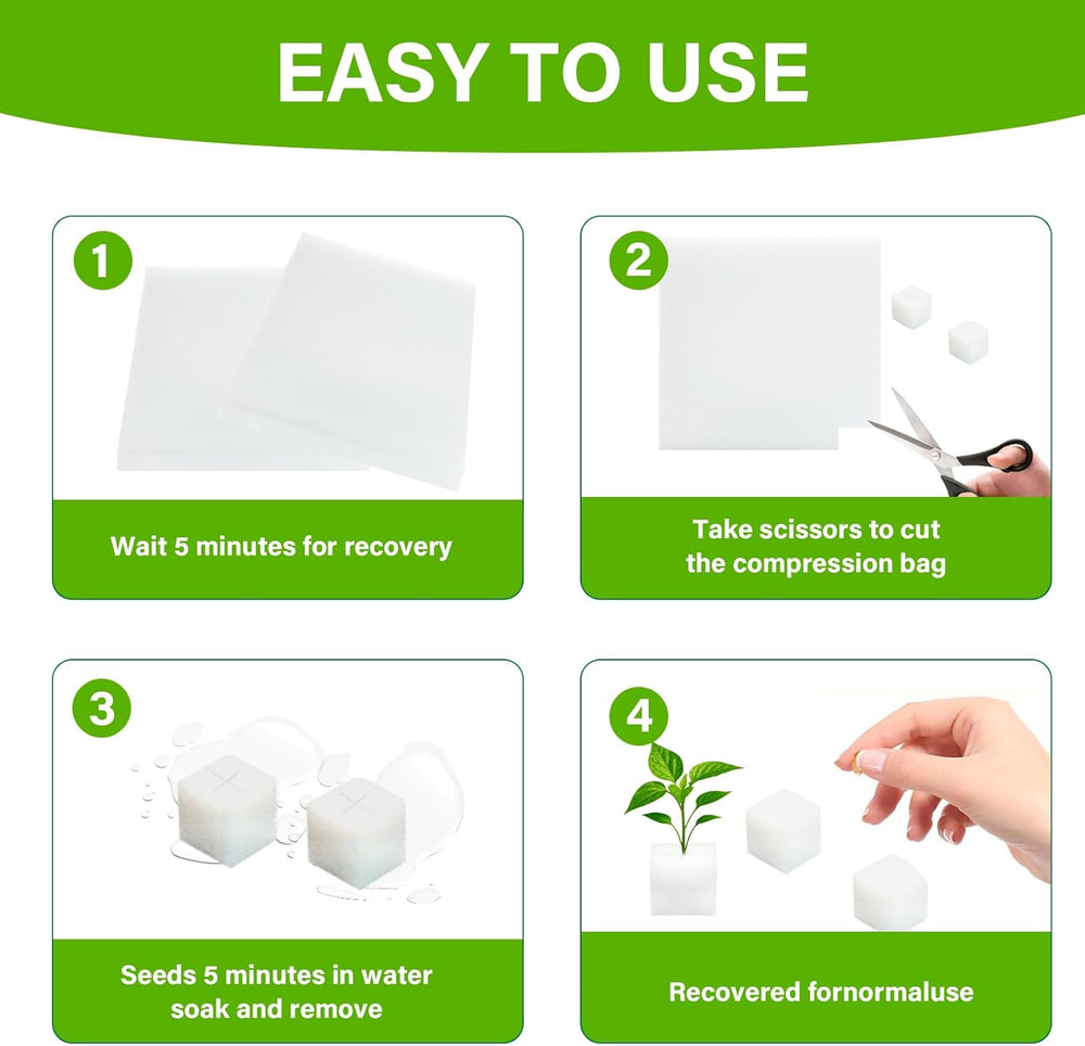 Wełna mineralna, wełna mineralna do rozmnażania, 2 szt., gąbka hydroponiczna, 200 szt. Po cięciu - alternatywa dla szklarni, kiełkowania nasion i warzyw domowych