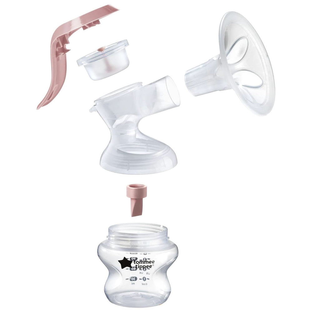 Tommee Tippee Made for Me Manuelle Einzel-Milchpumpe, Starke Saugkraft, Ergonomischer Griff, Tragbare Und Leise Milchpumpe, Samt Babyflasche Akcesoria Żywność i karmienie piersią Sklep Bebe Naty