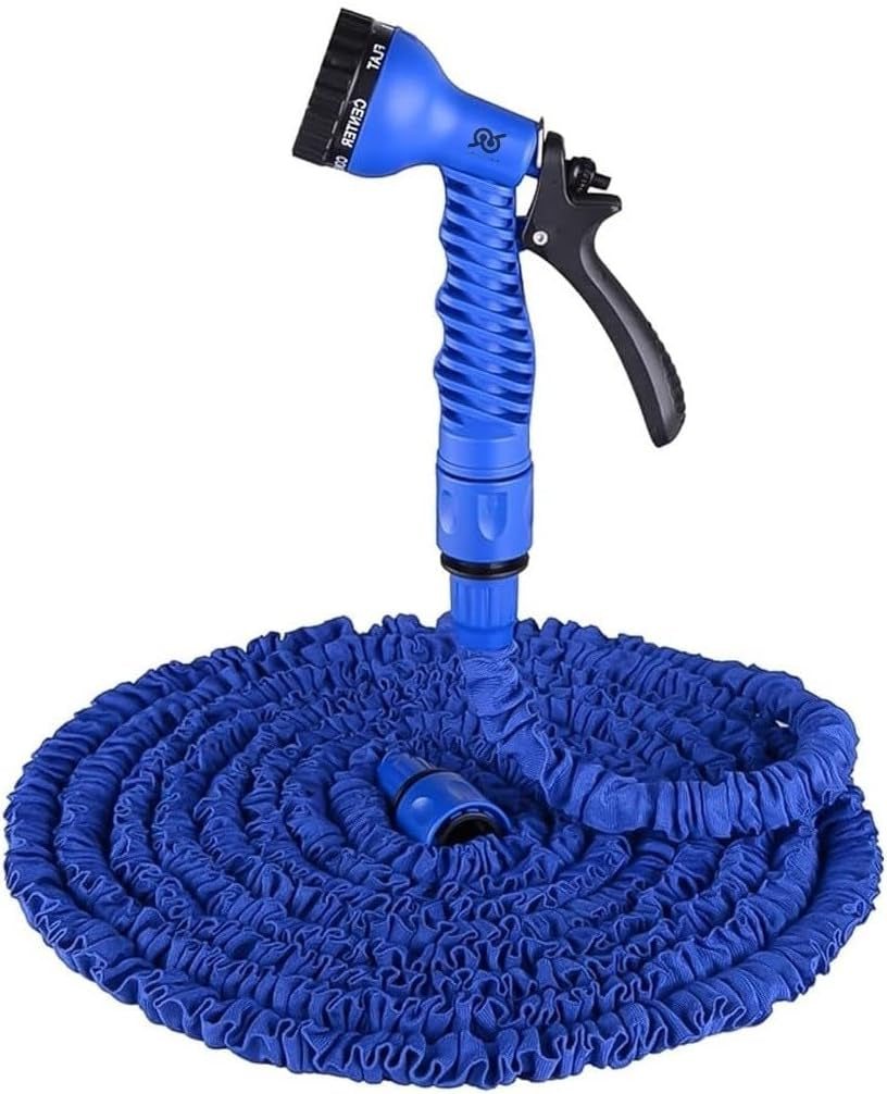 Furtun de grădină extensibil de 60 m cu 7 funcții pentru curățare impermeabilă