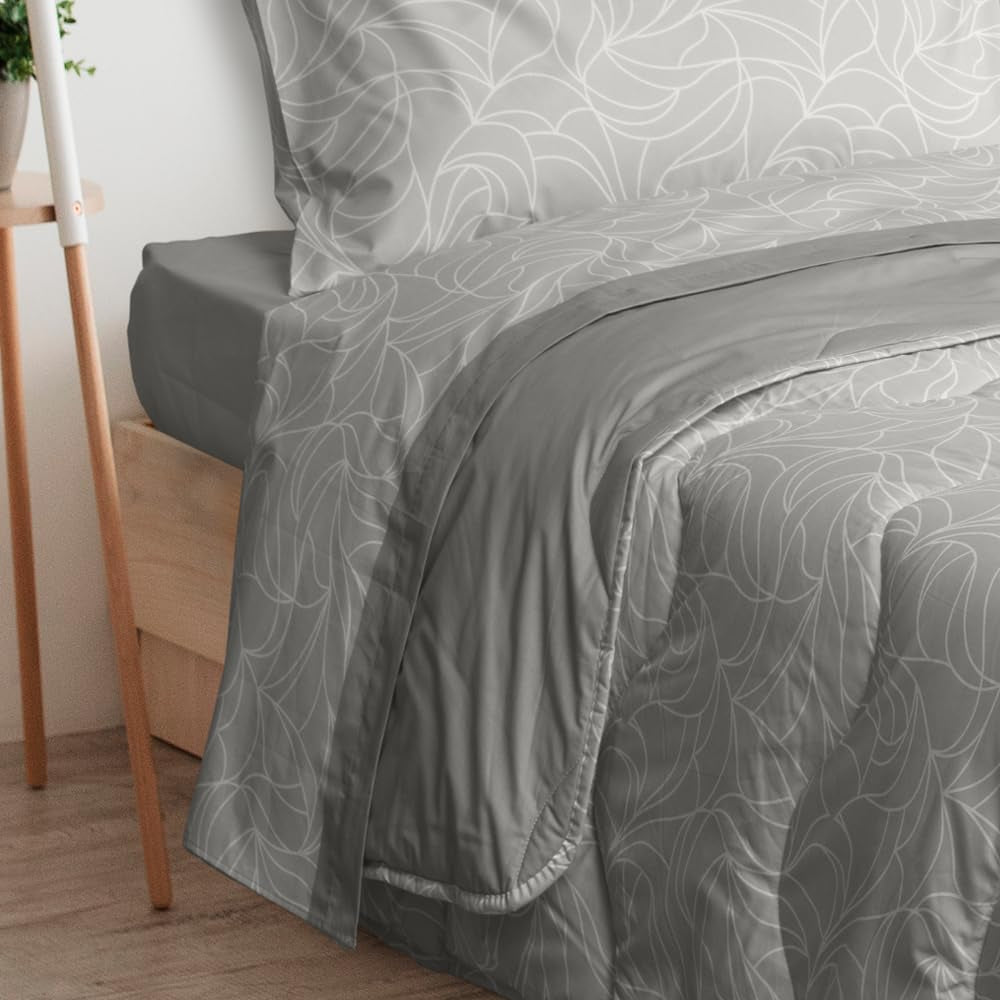 Foppapedretti Notte & Natura Pearl Wave cuvertură pentru pat dublu, capac din bumbac 100%, fabricat în Italia Plapumi si pilote Naty Shop