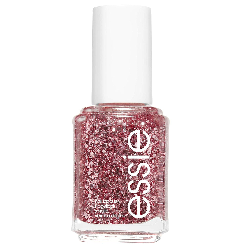 Essie Brokatowy lakier do paznokci nr 275, wycięcie powyżej, brokat/róż, 13,5 ml