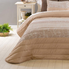 Kocyk Sancarlos Spring 1 w kolorze kremowym do łóżek o szerokości 105 cm Kołdry i kołdry Naty Shop