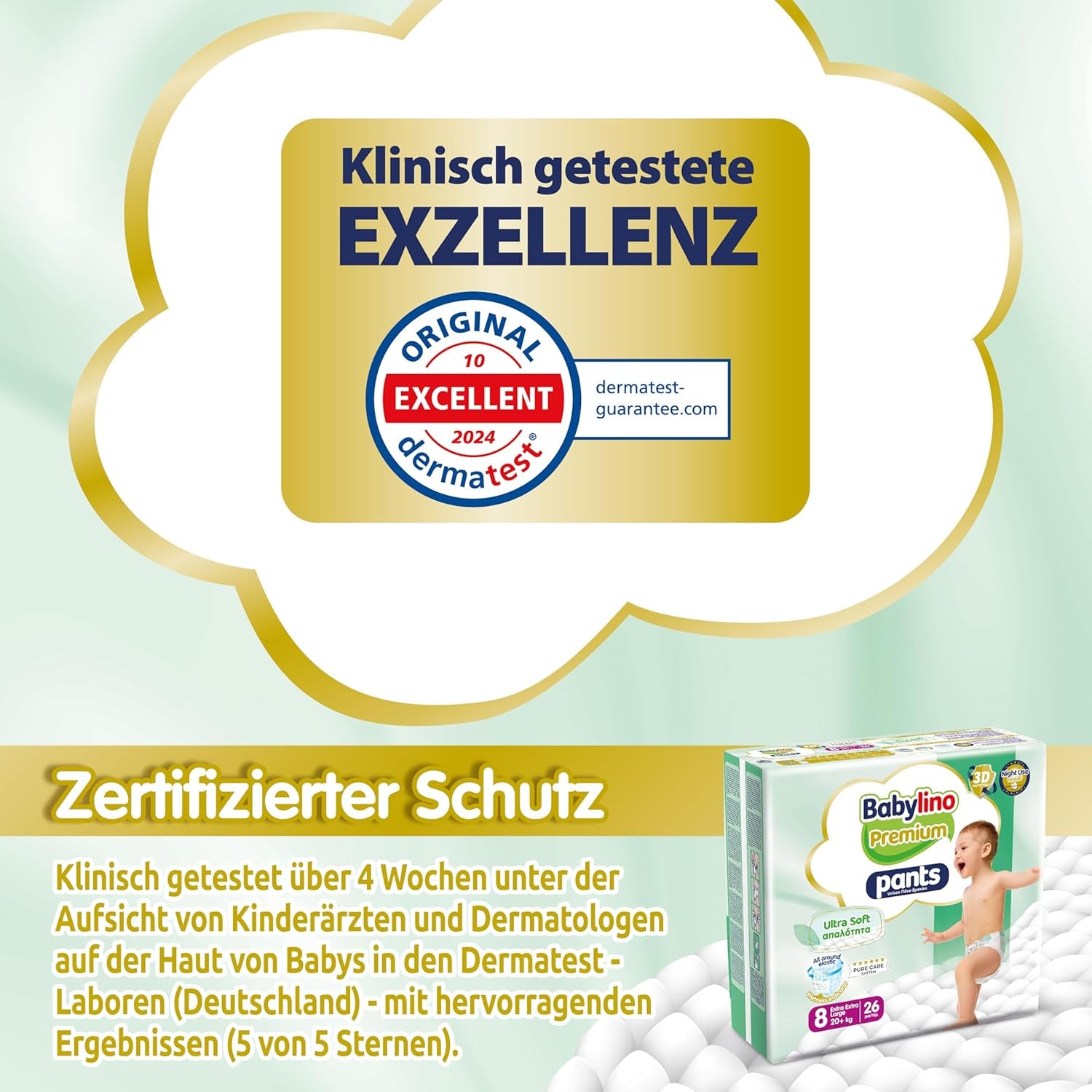 Spodnie Premium rozmiar 8 z ultramiękkim filtrem, XXL (20+ kg), 26 sztuk