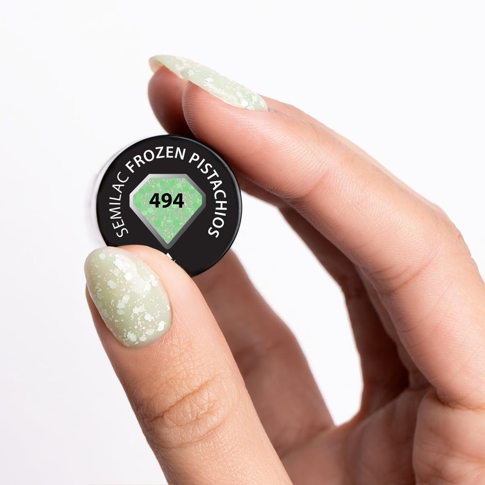 Lakier UV do paznokci Semilac Hybrid 494 Frozen Pistachios 7 ml