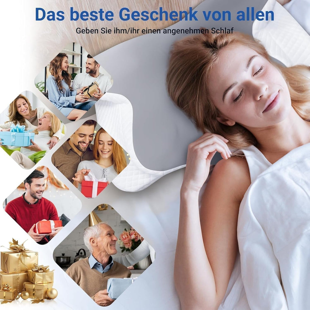 Hothands Pernă din spumă de memorie Pernă ortopedică ergonomică, pernă pentru ameliorarea durerilor laterale, dorsale și abdominale și îmbunătățirea calității somnului, 62X41X13/11Cm Perne ortopedice cervicale Naty Shop