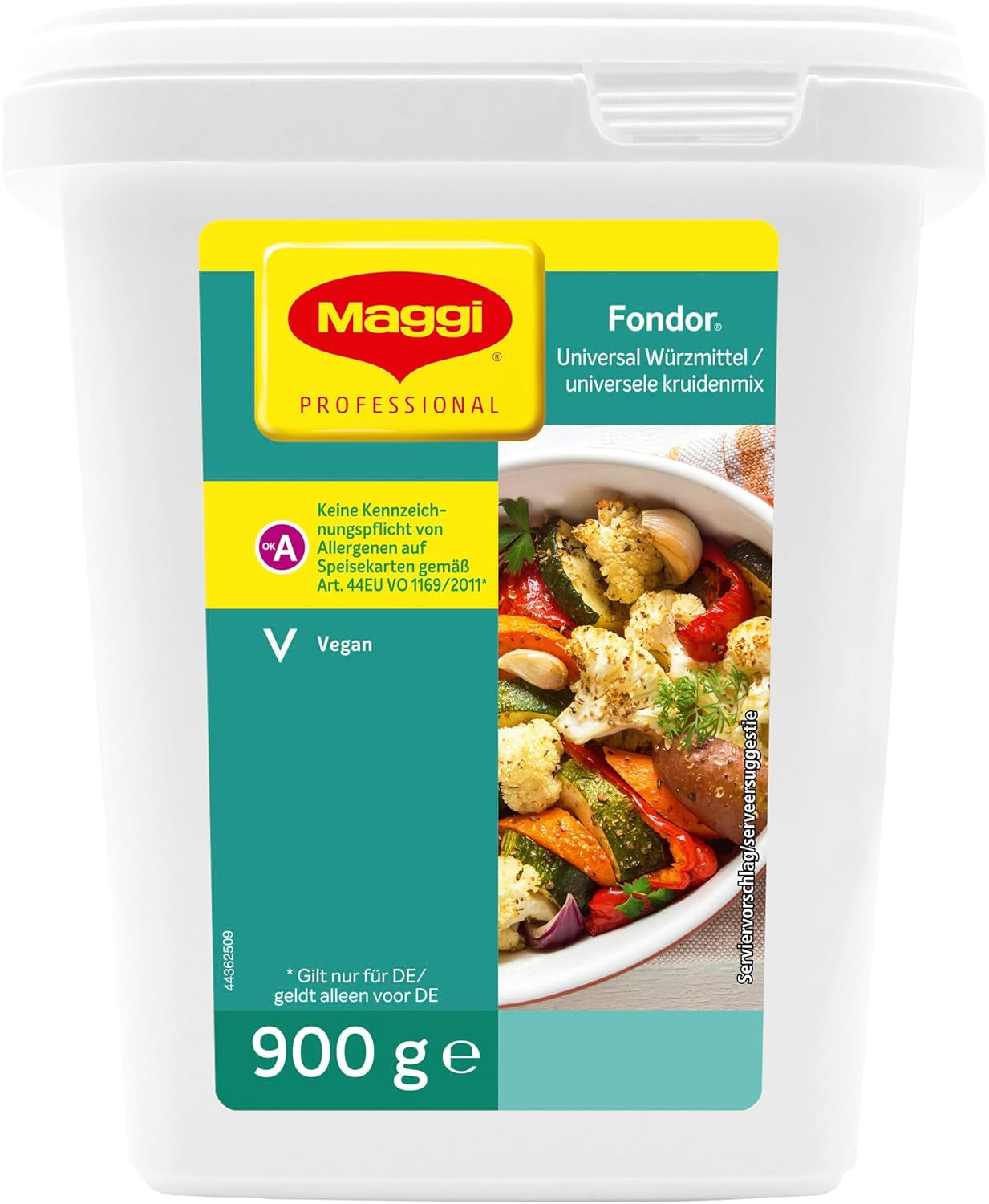 Maggi Professional Fondor Universal-Würzmittel o.k.A., wegańskie Würzmischung, 1er Pack (1 x 900g Gastro Box)