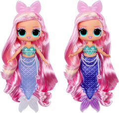 LOL Surprise! Tweens - Sirena Lola Waves - Păpușă de modă cu coadă care își schimbă culoarea, aripioară mobilă și accesorii frumoase - Jucărie pentru copii și colecționari cu vârsta de 4 ani și peste