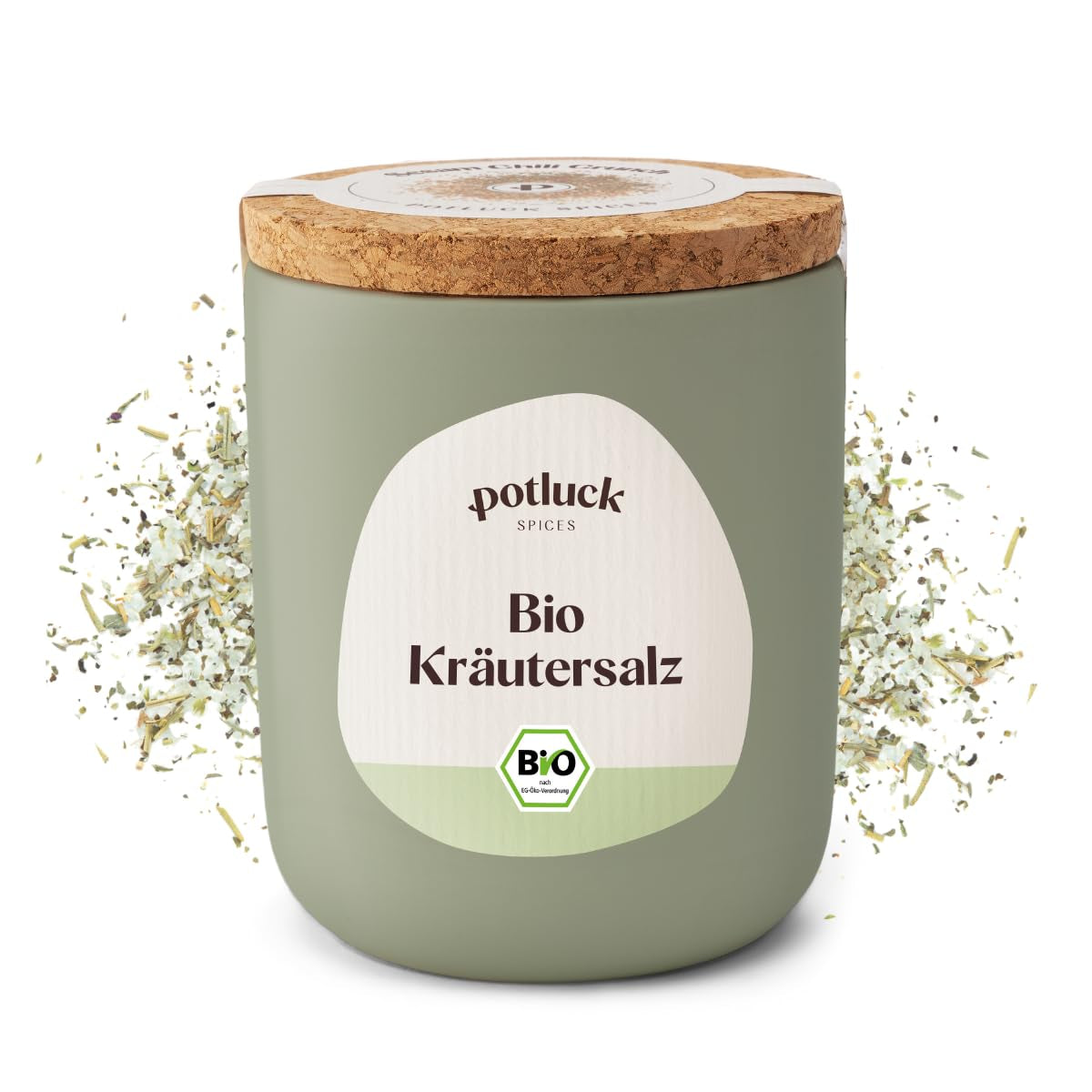 Potluk | Bio Sizilianisches Zitronensalz | Gewürzsalz für Fisch, Meeresfrüchte, Gemüse, Sałatki i Sosy | 140g w Keramiktopf