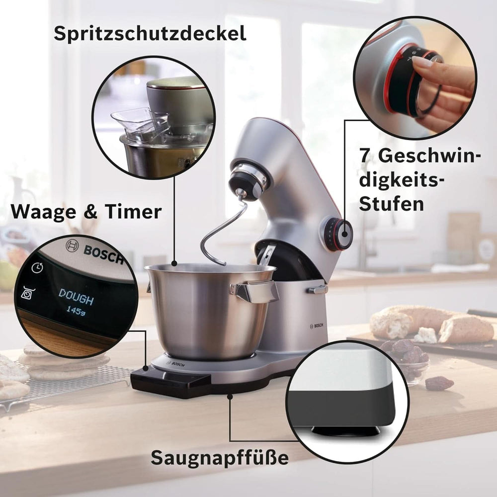 Robot kuchenny Bosch Seria 8 MUM9AX5S00, miska ze stali nierdzewnej 5,5 L, 1600W Matka i Dziecko Naty Shop