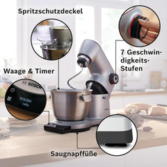 Robot kuchenny Bosch Seria 8 MUM9AX5S00, miska ze stali nierdzewnej 5,5 L, 1600W Matka i Dziecko Naty Shop