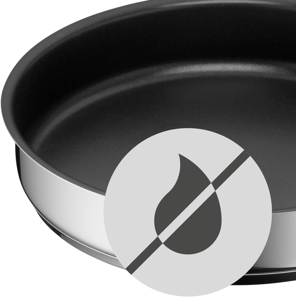 WMF Mini mała patelnia z pokrywką 18 cm, Cromargan z polerowanej stali nierdzewnej, garnki i patelnie indukcyjne Naty Shop
