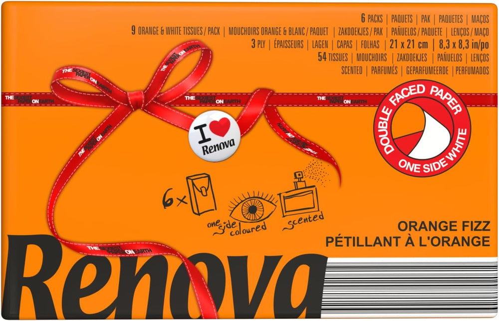 Șervețele de buzunar RENOVA ORANGE FIZZ 6 pachete