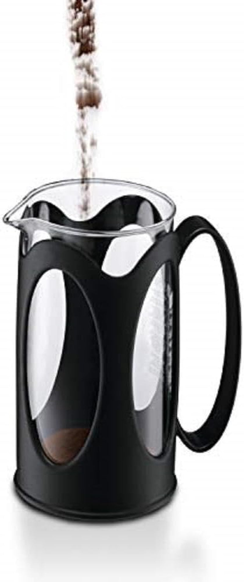 Cafetieră Bodum Kenya - 1L / 8 căni - Presă franceză manuală din sticlă borosilicată și oțel inoxidabil - Se poate spăla în mașina de spălat vase - Fabricată în Portugalia