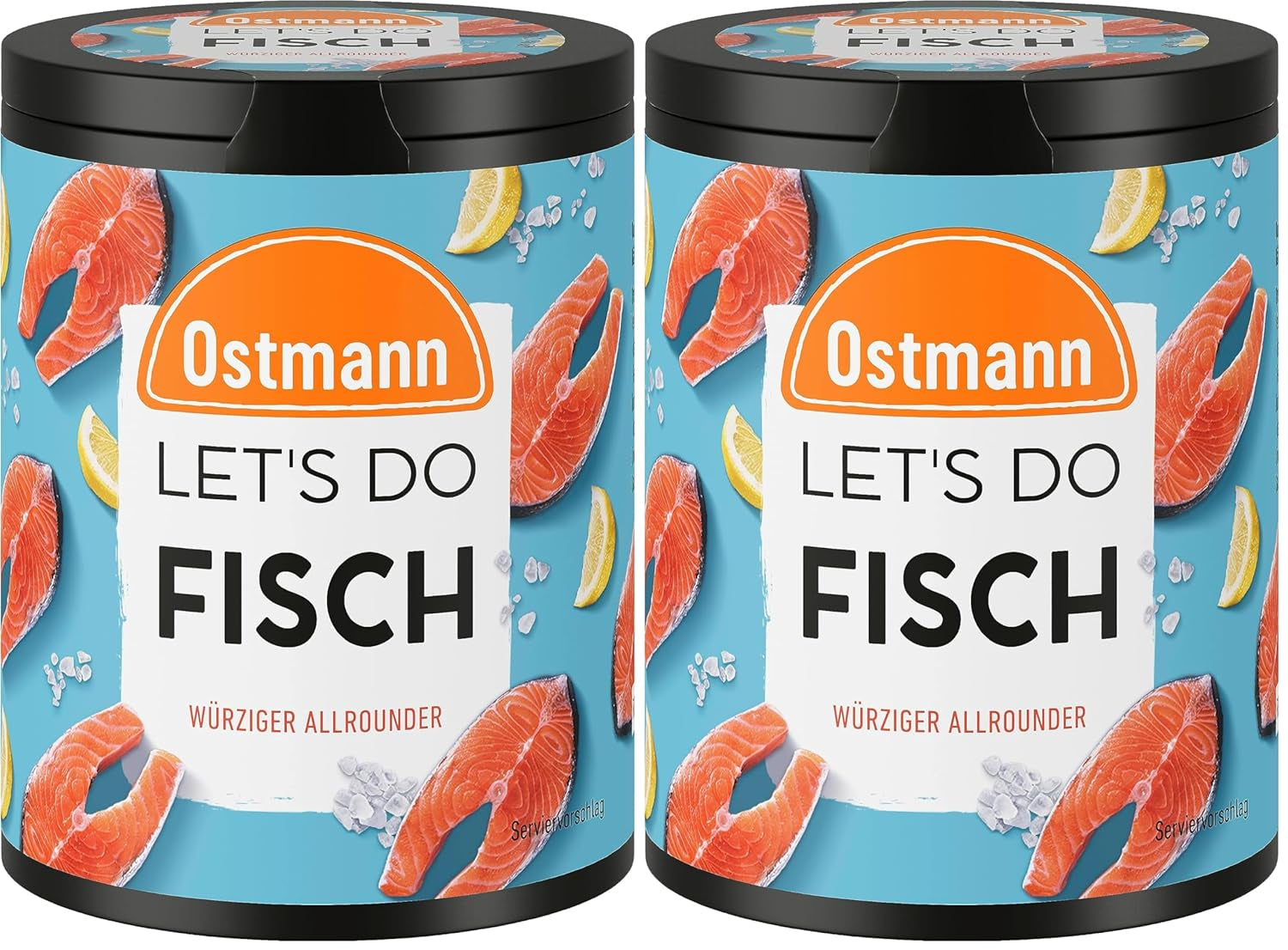Ostmann Gewürze - Let's Do Fisch Allrounder | Gewürzsalz für Bratfisch, Flammlachs i Meeresfrüchte | Würziger Allrounder z musztardą, cytryną i koperkiem | 85 g w koszu Metalldose