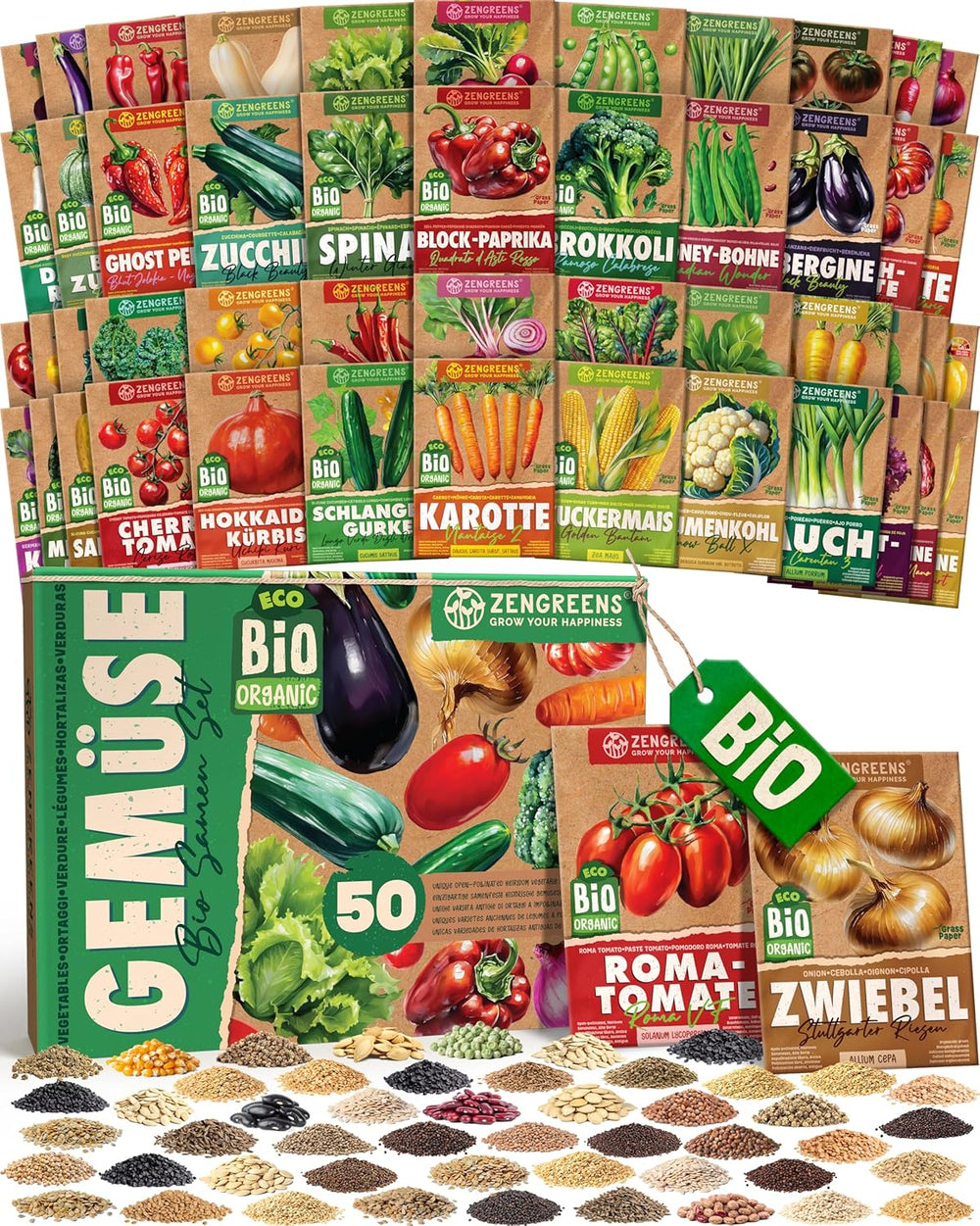 Organiczne nasiona bazylii w zestawie 6–6 nasion bazylii do łatwej uprawy w ogrodzie, na balkonie lub na podwyższonej grządce - Nasiona roślin - Sadzonki