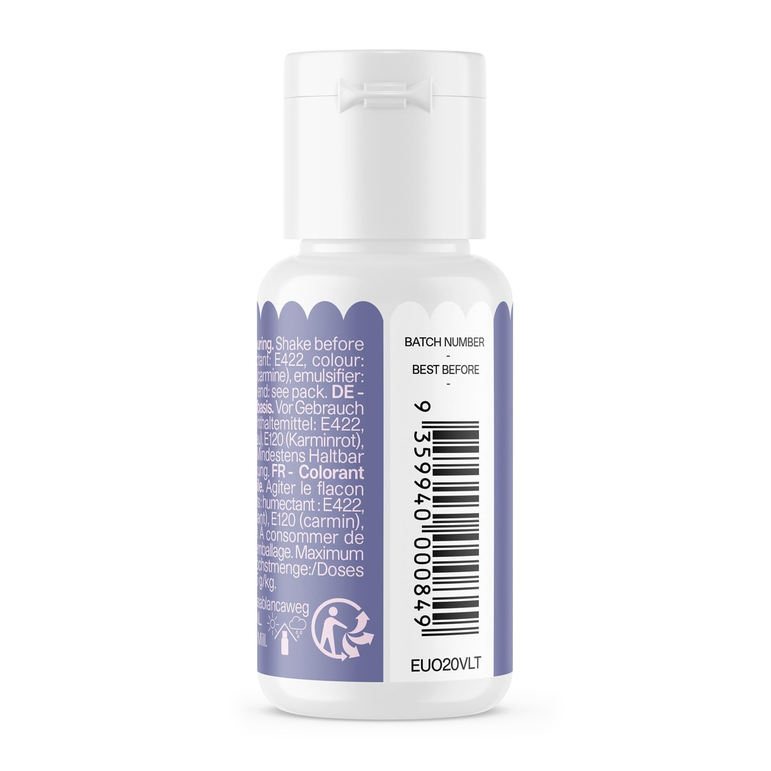 Colorant alimentar pe bază de ulei Colour Mill Blend Violet - Colorant alimentar pentru ciocolată, fondant, brioșe, prăjituri, copt, macaroane - Colorant alimentar pentru decorarea torturilor - 100 ml