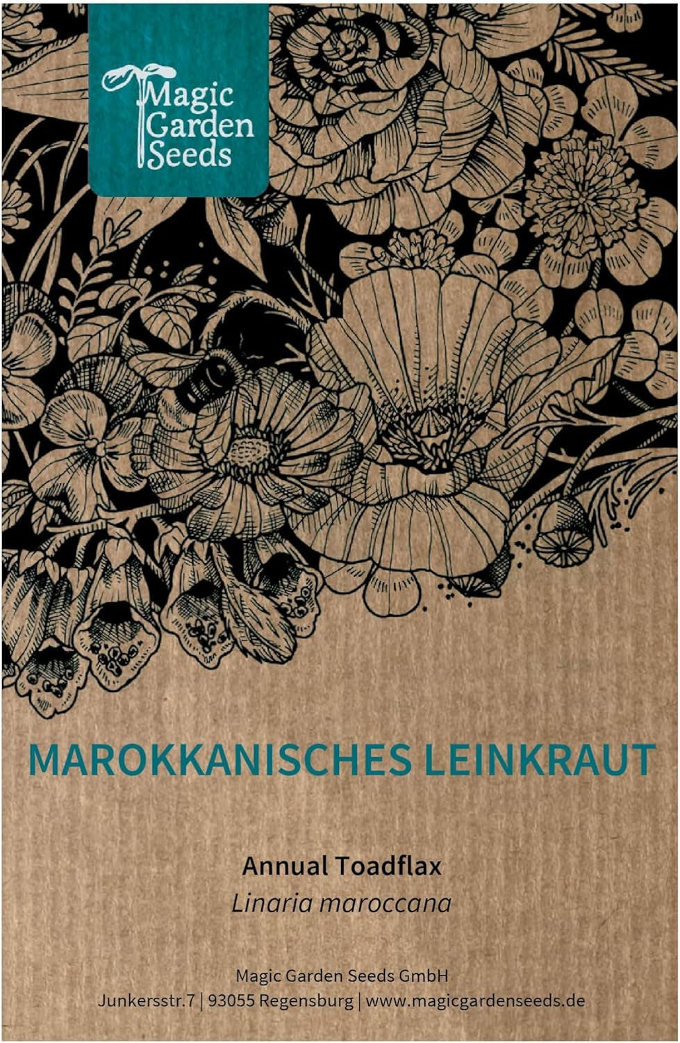 Len marokański (Linaria maroccana) ok. 2000 nasion letniego kwiatu rocznego, długo kwitnący kwiat cięty