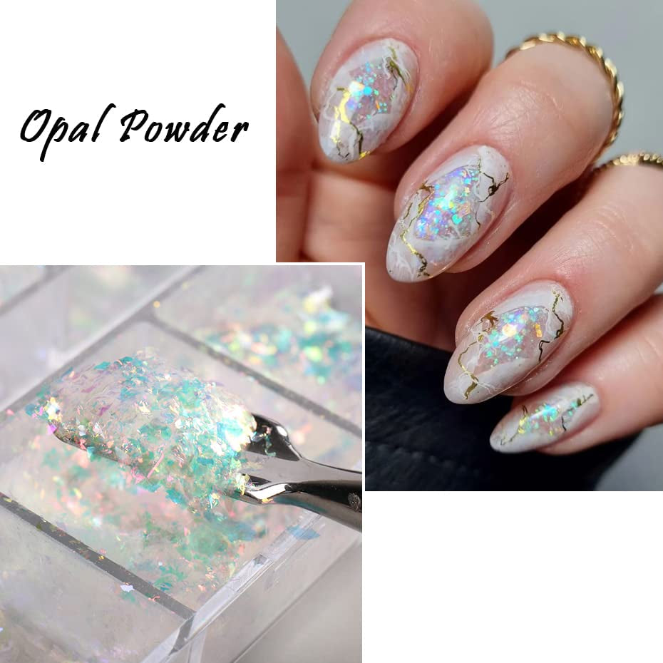 JMEOWIO Sclipici pentru unghii 12 grile Aurora Nail Art decorare accesorii design unghii