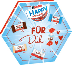 kinder Happy Moments Mini Mix - Prezent na Walentynki dla niego i dla niej - Do spotkań towarzyskich i dzielenia się z przyjaciółmi i rodziną - 161g