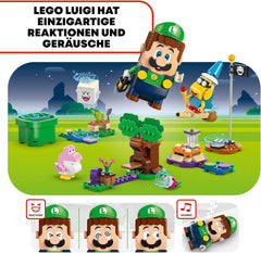 LEGO Super Mario Abenteuer z interaktywnym Luigi, Nintendo Geschenk für Jungen, Mädchen i Gamer ab 6 Jahren, Abenteuer-Spielset für Kinder z różowym Baby Yoshi 71440