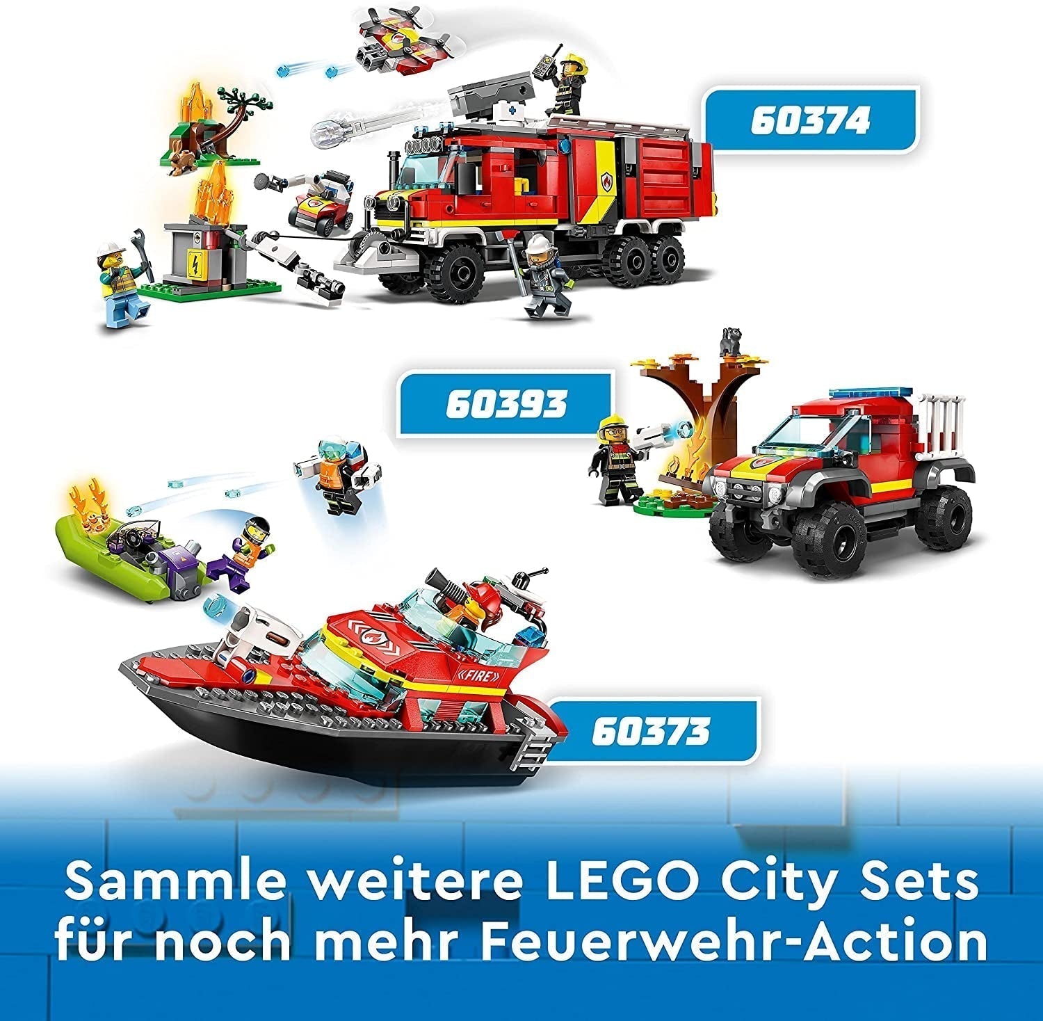 LEGO 60374 Miejski wóz dowodzenia straży pożarnej Nowoczesny wóz strażacki z dronami strażackimi Figurki dla dzieci Zestawy do budowania Besuche den LEGO-Store