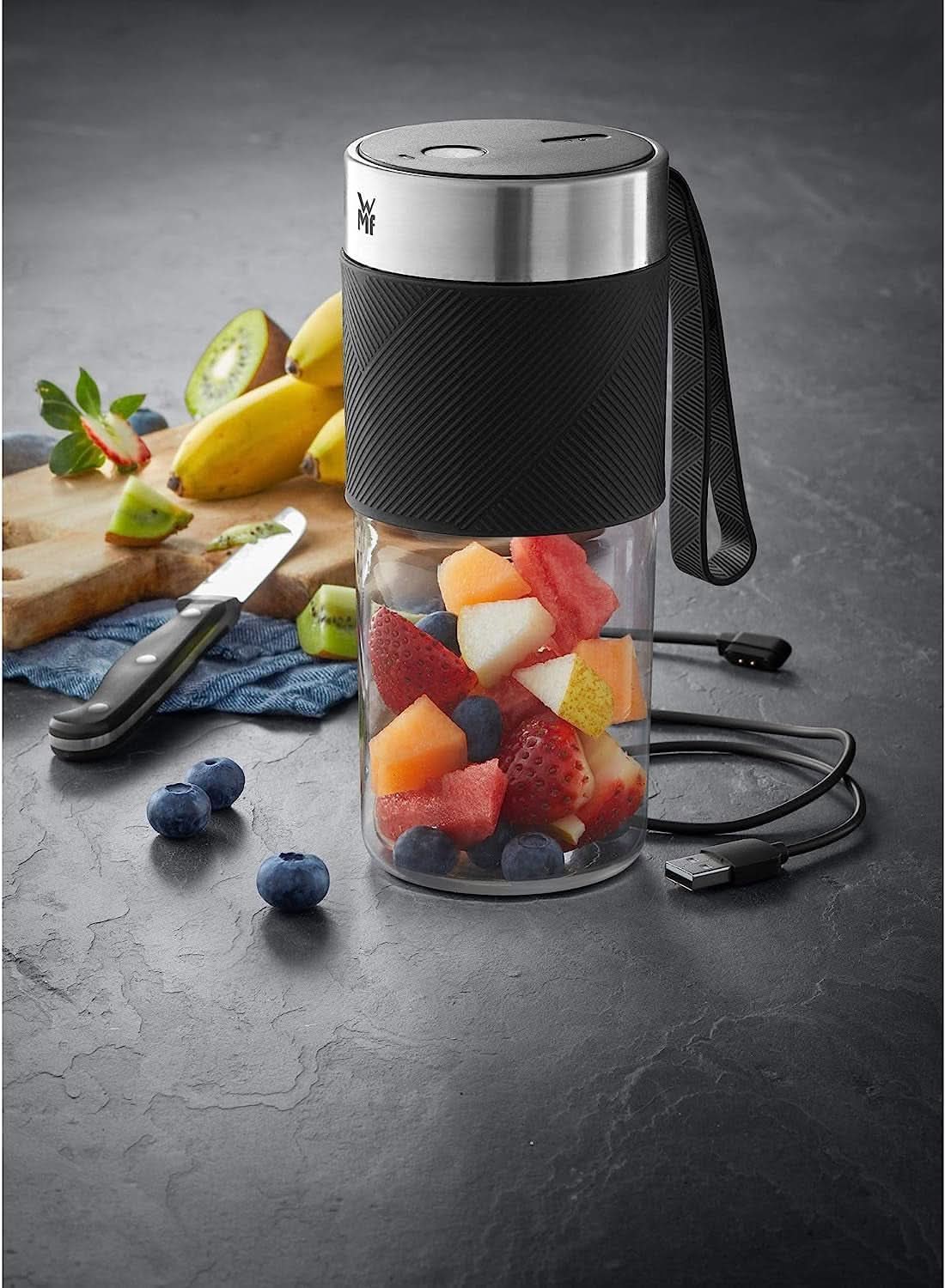 WMF Küchenminis Mix on the Go 300 ml, mini mikser na wynos, mikser USB do smoothie, osobisty blender Aufladbarer, mikser Tragbarer do koktajli, Shakes Kitchen Naty Shop