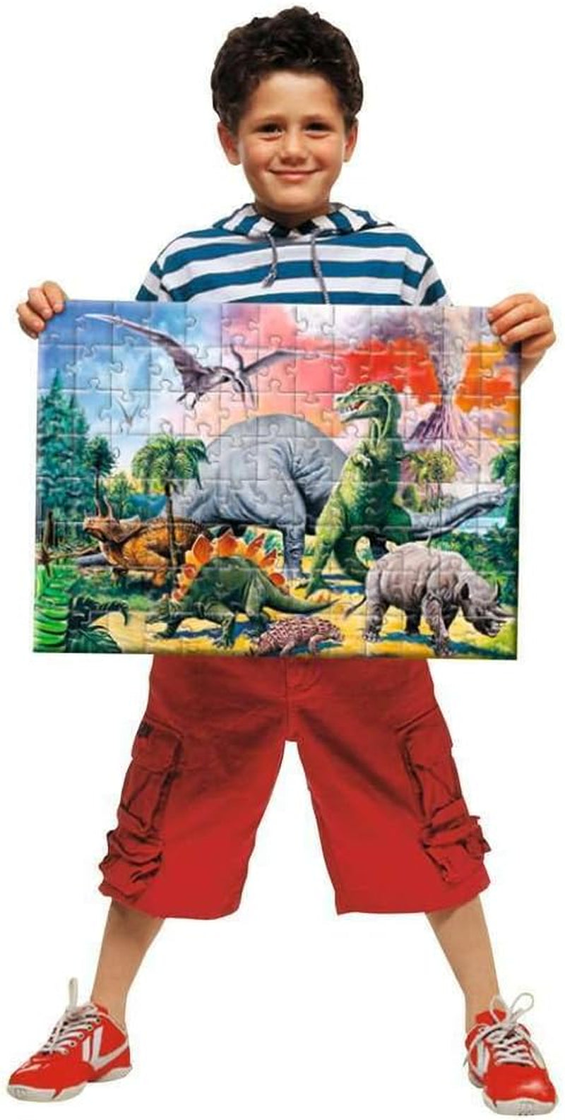 Puzzle dla dzieci Ravensburger - 10957 Wśród dinozaurów - Puzzle Dino dla dzieci od 6 lat, zawierające 100 elementów w formacie XXL Puzzle Naty Shop