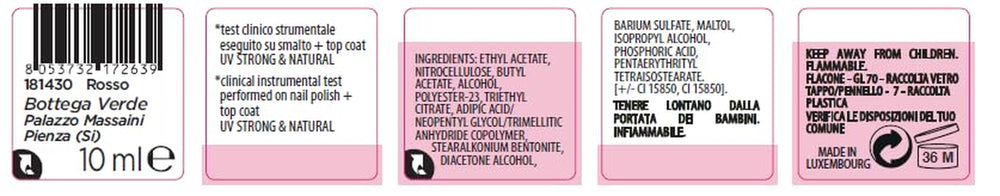 Lakier do paznokci 10ml w kolorze czerwonym, trwałość 7 dni