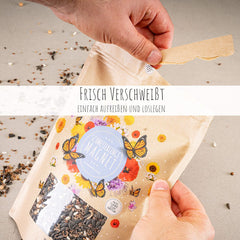 100g Nasiona motyli na kolorową łąkę kwiatową - Kolorowa i bogata w nektar mieszanka nasion dzikich kwiatów dla motyli